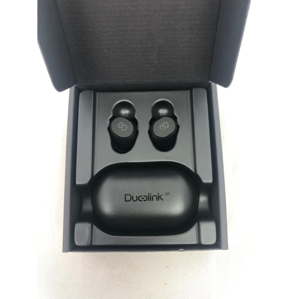 DUOLINK X2 TRUE WIRELESS EARBUDS BLACK NIB